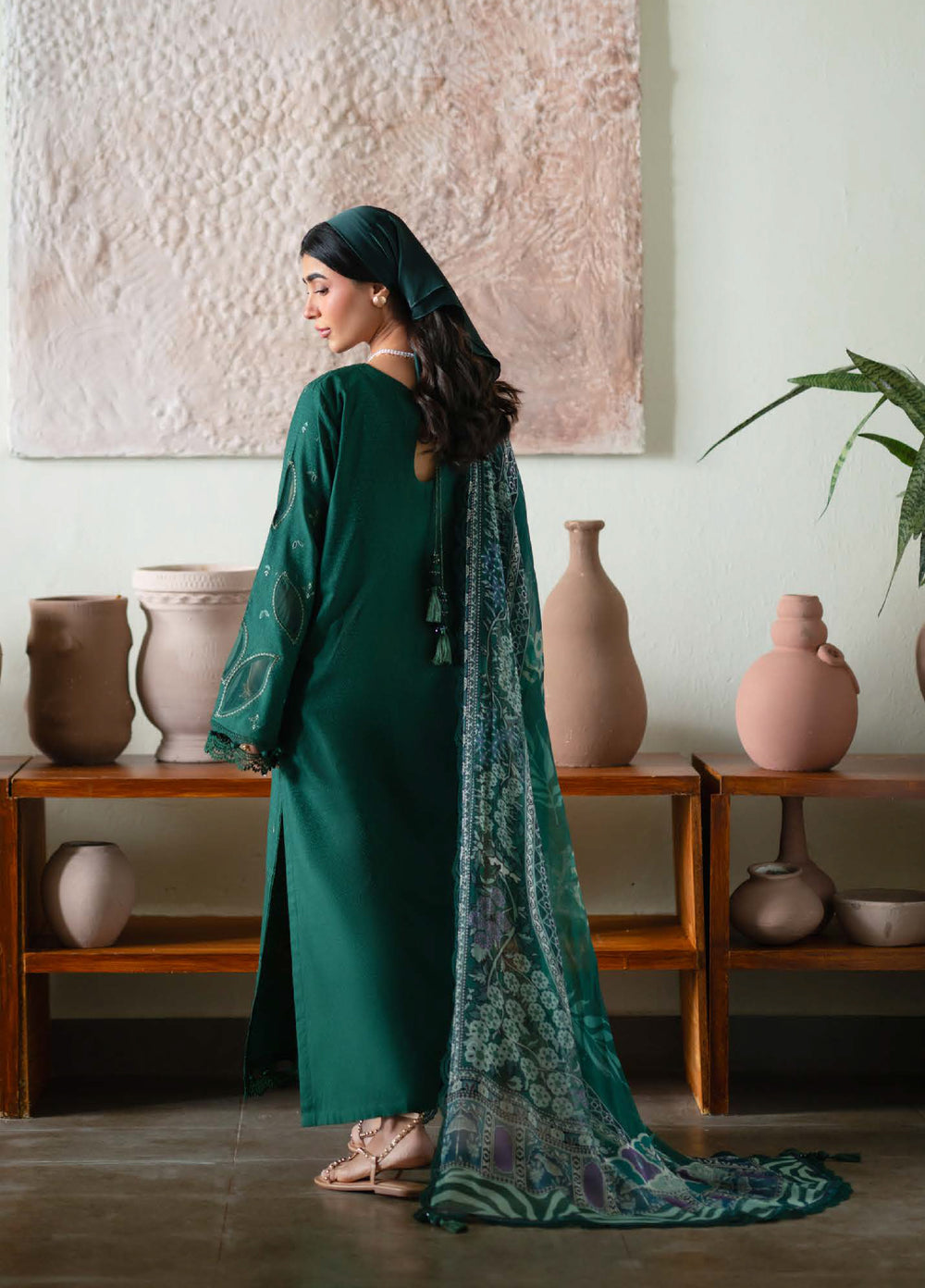 Raha by Nureh Unstitched Embroidered Jacquard Lawn 3 Piece Suit NU26URJ NE-234 - Festive Collection