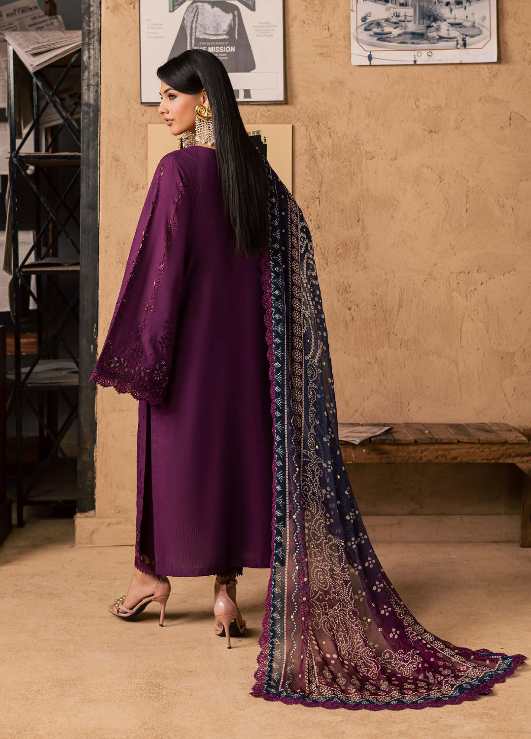 Bazar by Nureh Unstitched Embroidered Chikankari Lawn 3 Piece Suit NU26UBL NE-240 - Festive Collection