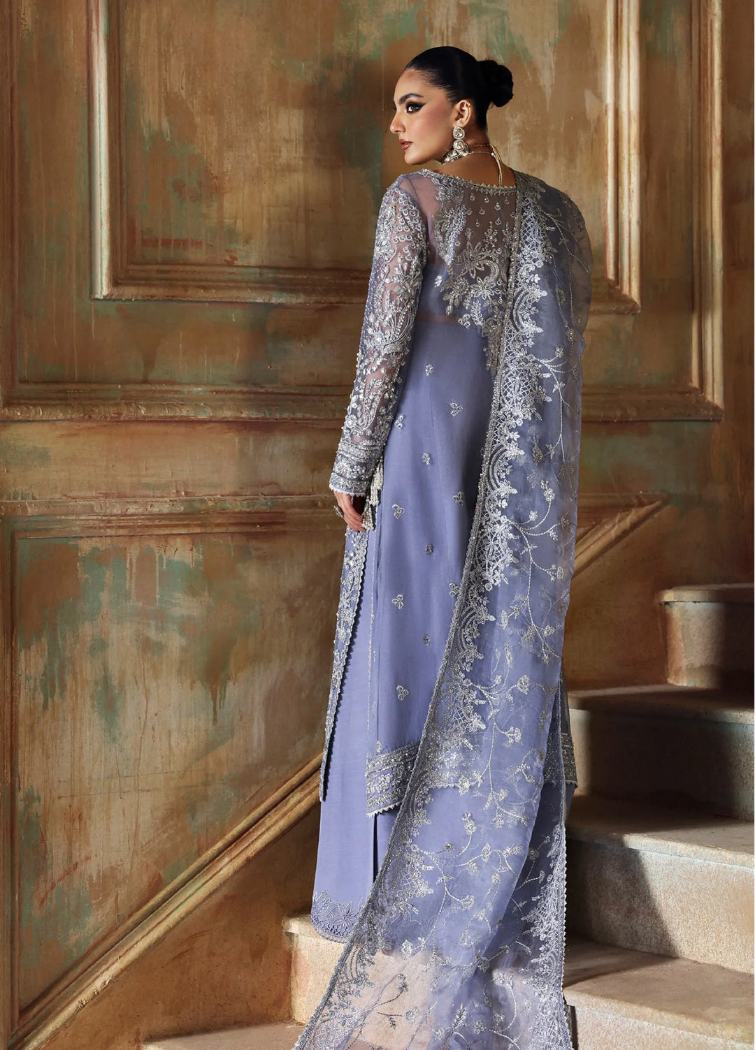 Zyra Unstitched Embroidered Organza 3 Piece Suit ZY26UW D-5 Diana - Wedding Collection