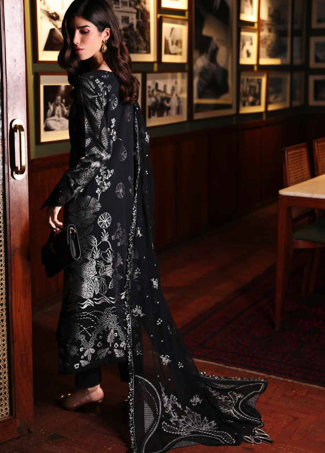 Nureh Exclusive Unstitched Embroidered Lawn Jacquard 3 Piece Suit NU26EU NE-227 - Festive Collection