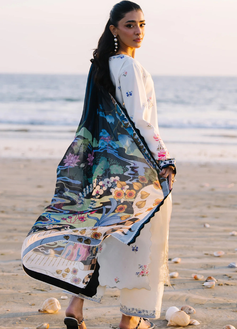 Afsanah by Seran Unstitched Embroidered Lawn 3 Piece Suit SN26UAVII D3-ZENIA - Summer Collection