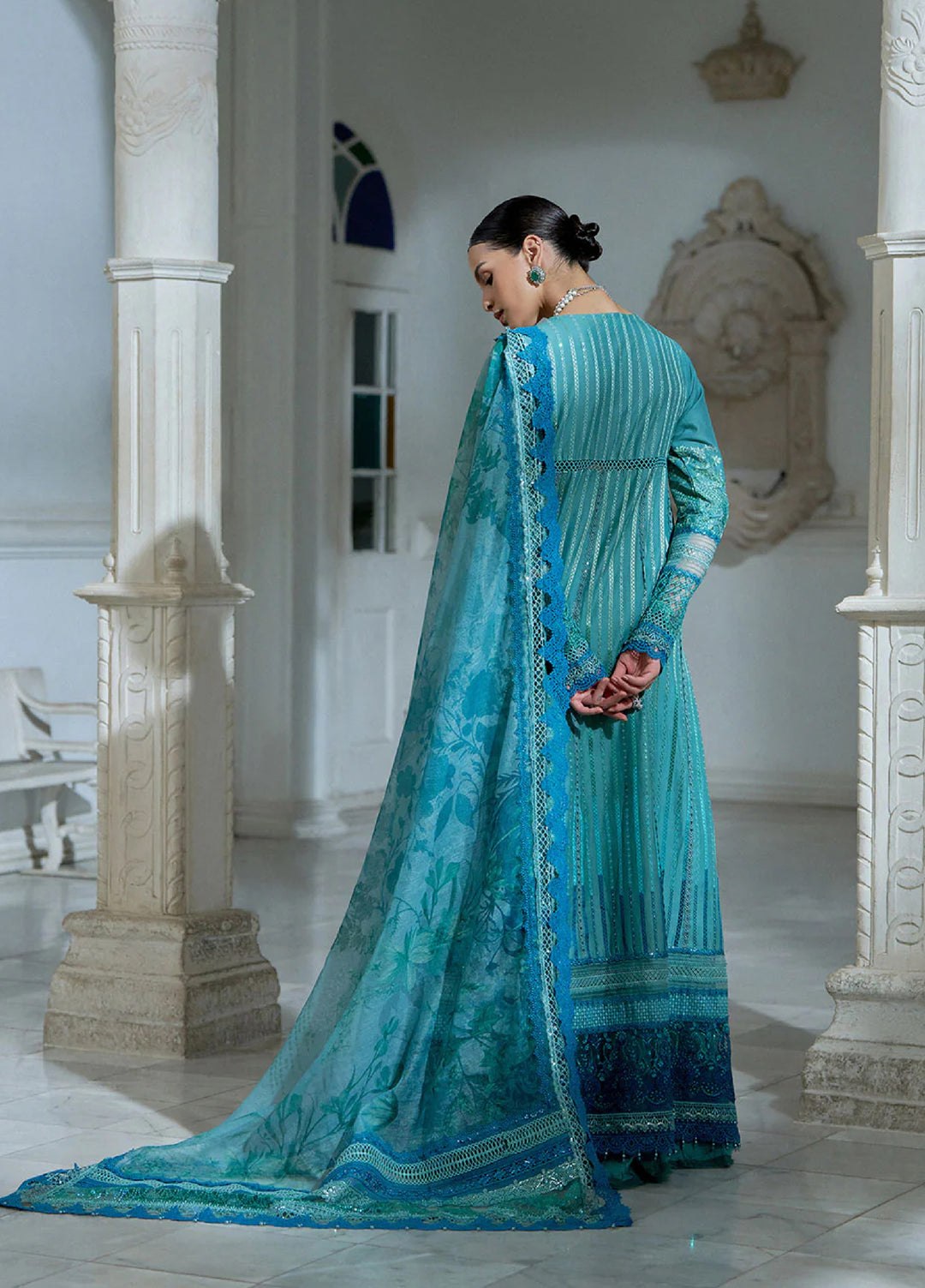 Sobia Nazir Unstitched Embroidered Luxury Lawn 3 Piece Suit SN26ULE D-06 A - Eid Collection