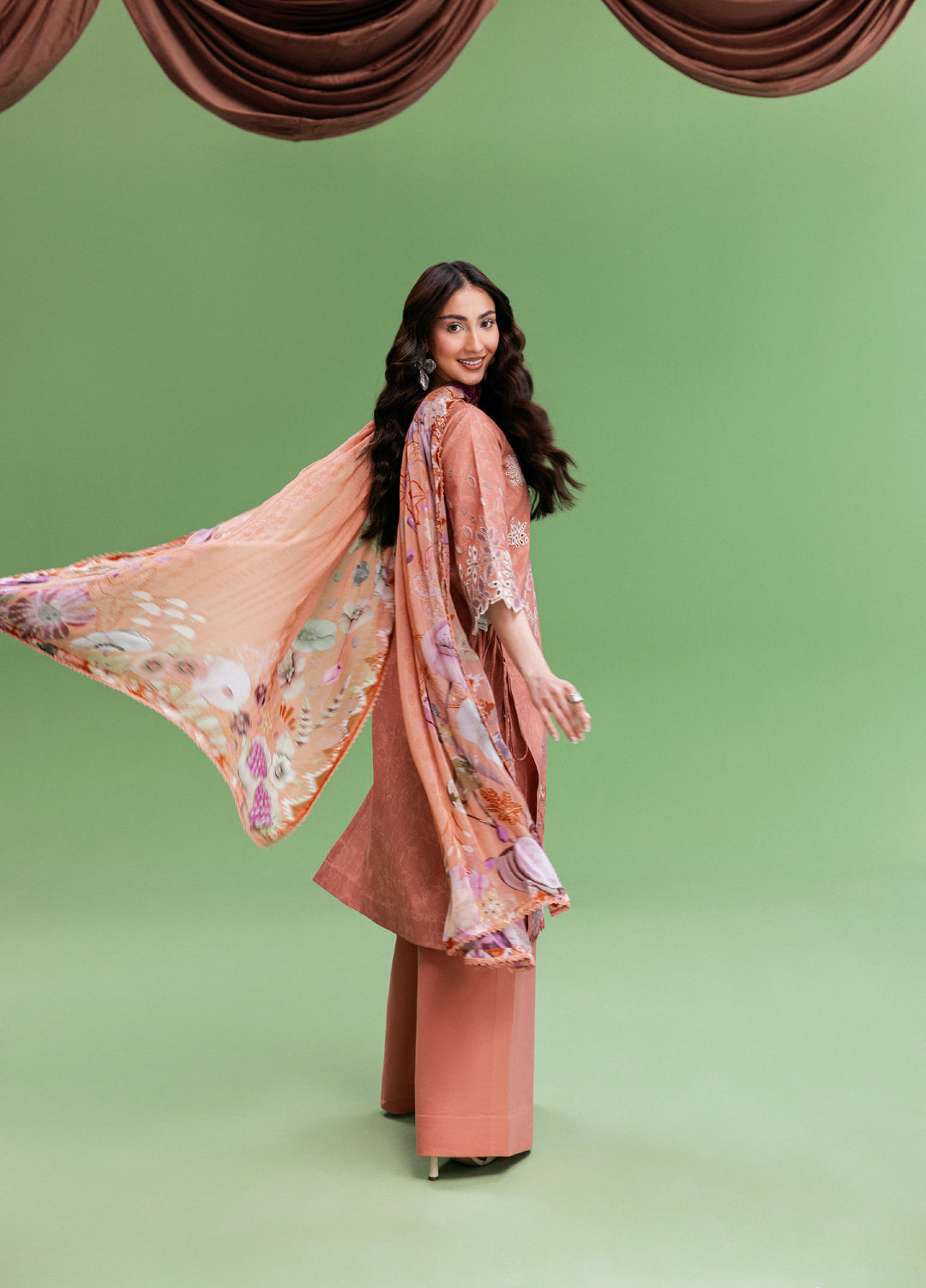 Zync by Florent Unstitched Embroidered Printkari Lawn 3 Piece Suit FL26UZP FZ-1B - Summer Collection