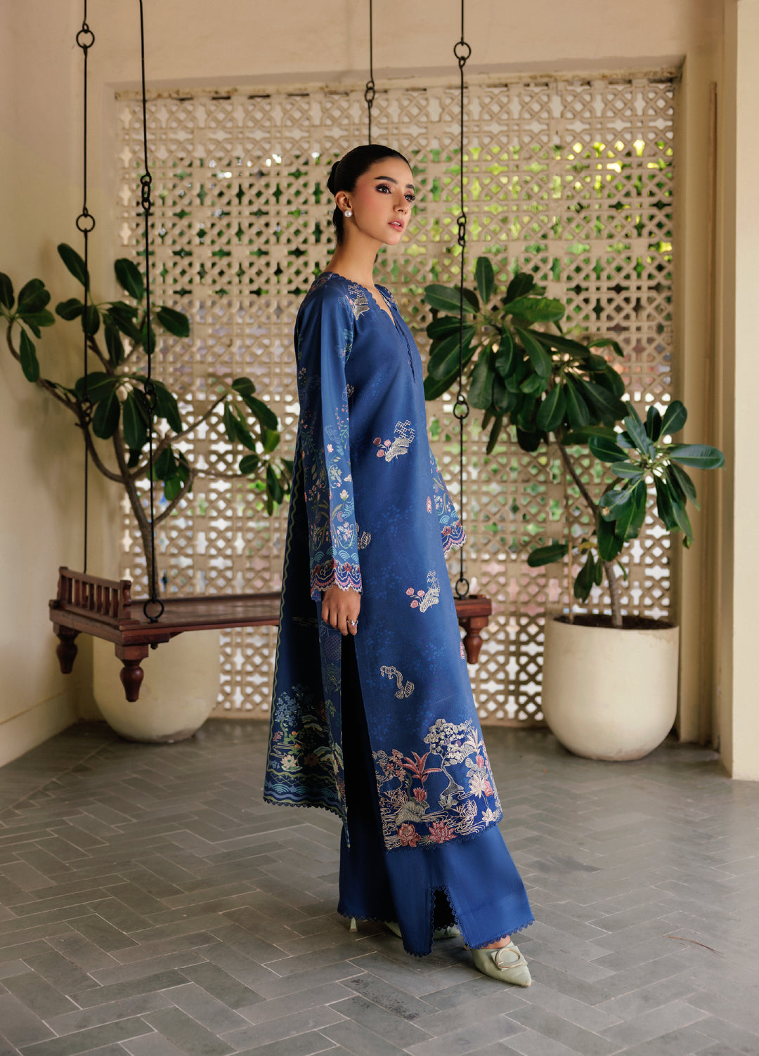 Zync by Florent Whispers Unstitched Embroidered Modal 3 Piece FL25WW FL-9B - Winter Collection