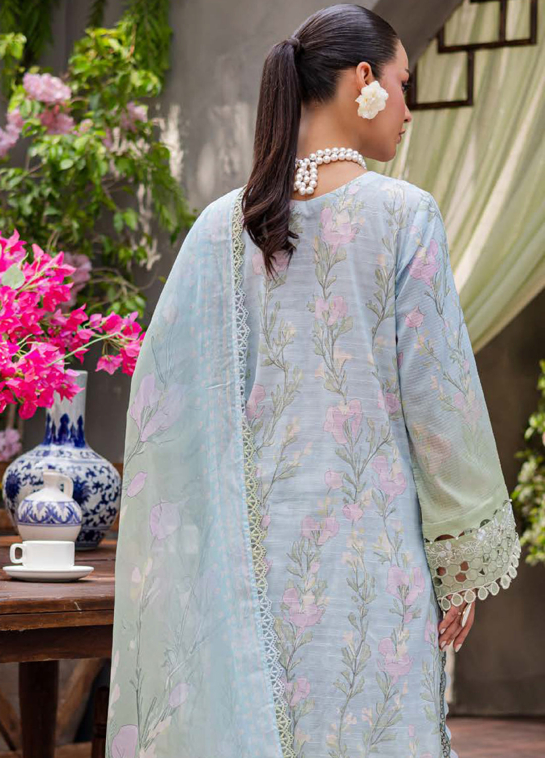 Bloom by Nureh Unstitched Embroidered Lawn 3 Piece Suit NU26UBL BL-07 - Festive Collection
