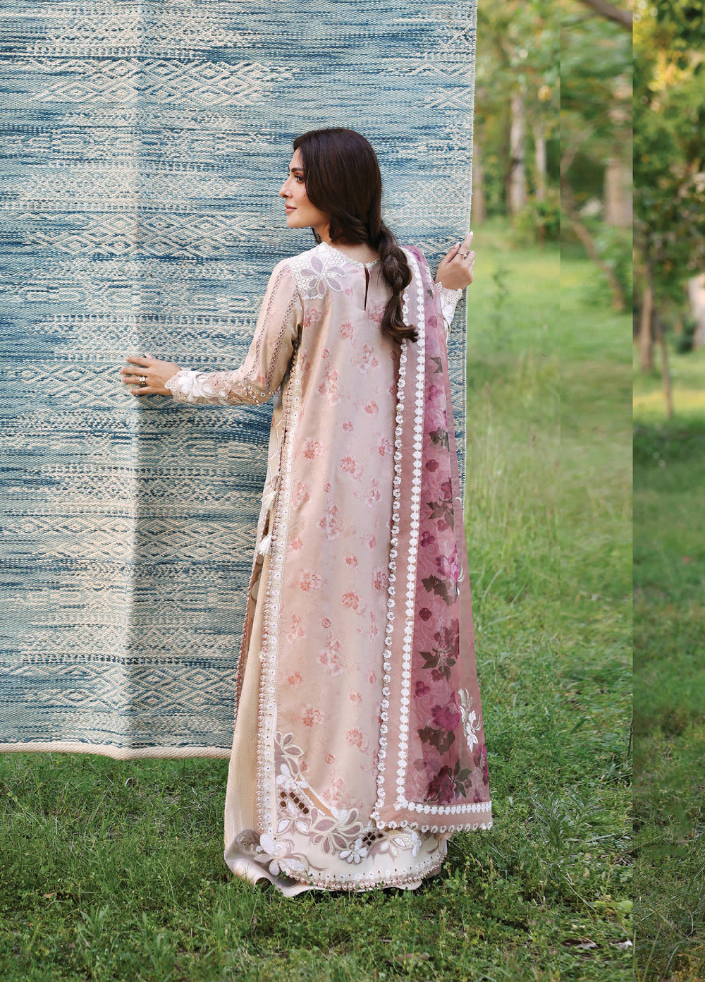 A-Lawn by Afrozeh Unstitched Embroidered Lawn 3 Piece Suit AF26UAL Zeyam FWU-0070-3PO - Eid Collection