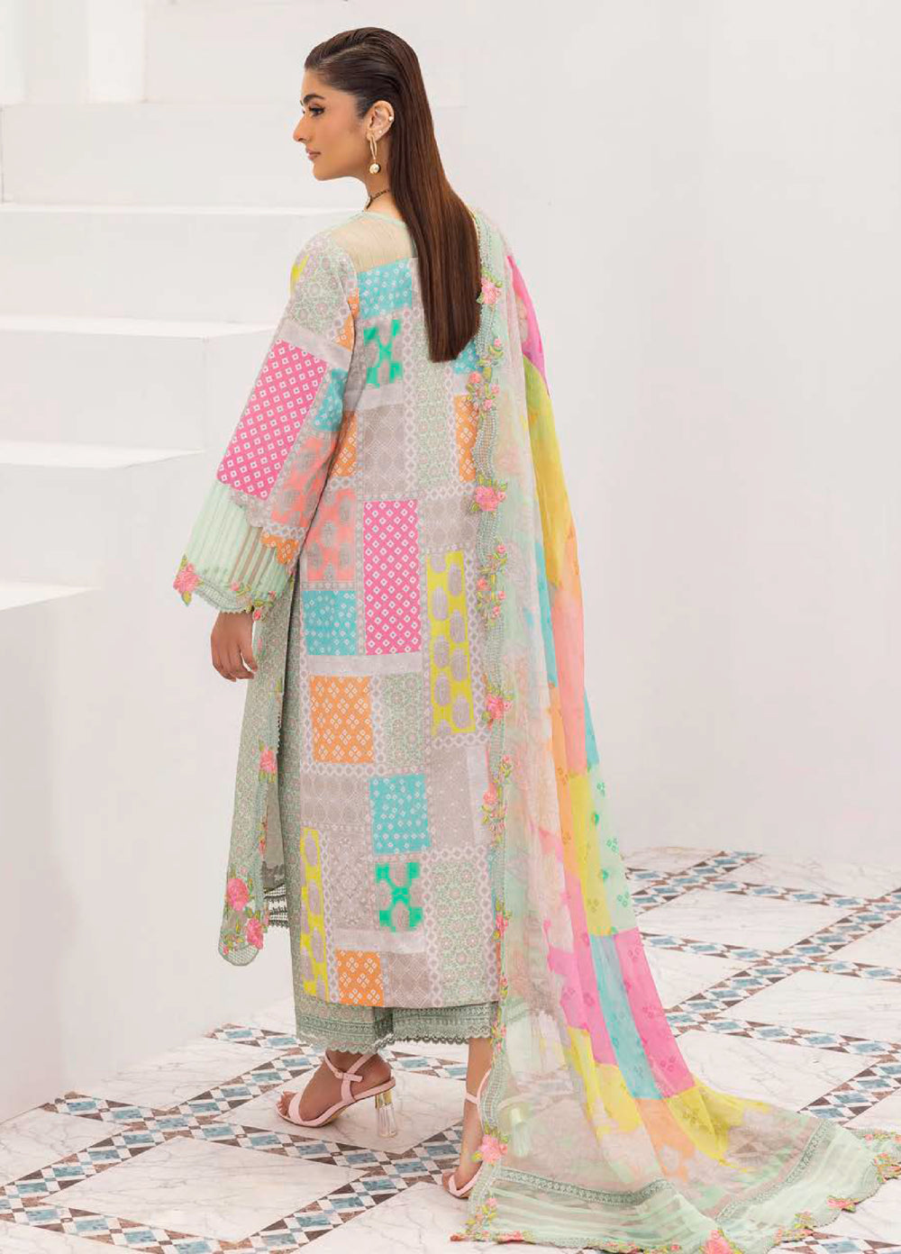 Rang e Bahar by Charizma Unstitched Embroidered Lawn 3 Piece Suit CHR26ULR CRB6-19 - Summer Collection