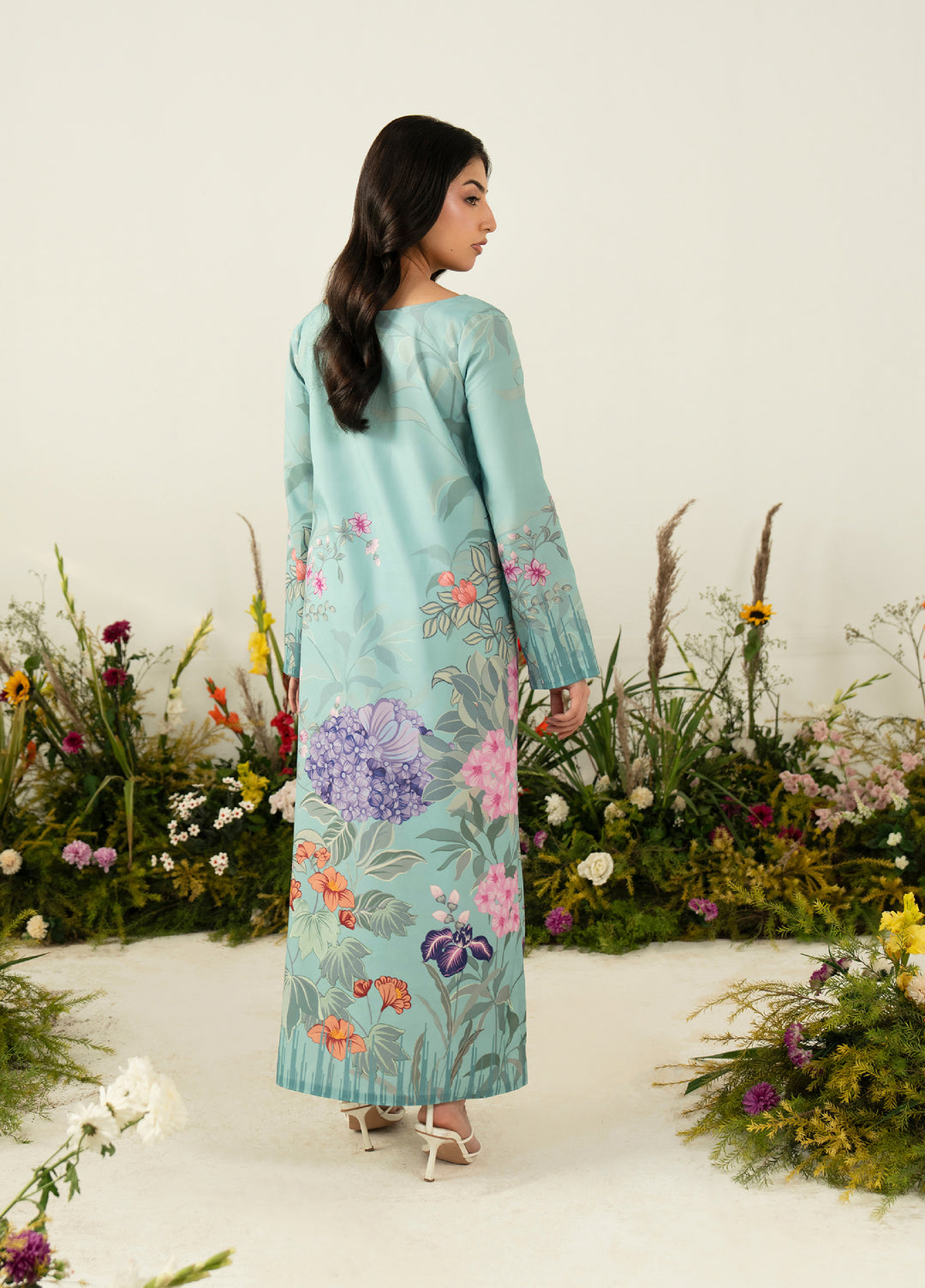 Folds by Zarposh RTW Printed Crepe 2 Piece Suit ZR26PF IRIS - Casual Collection