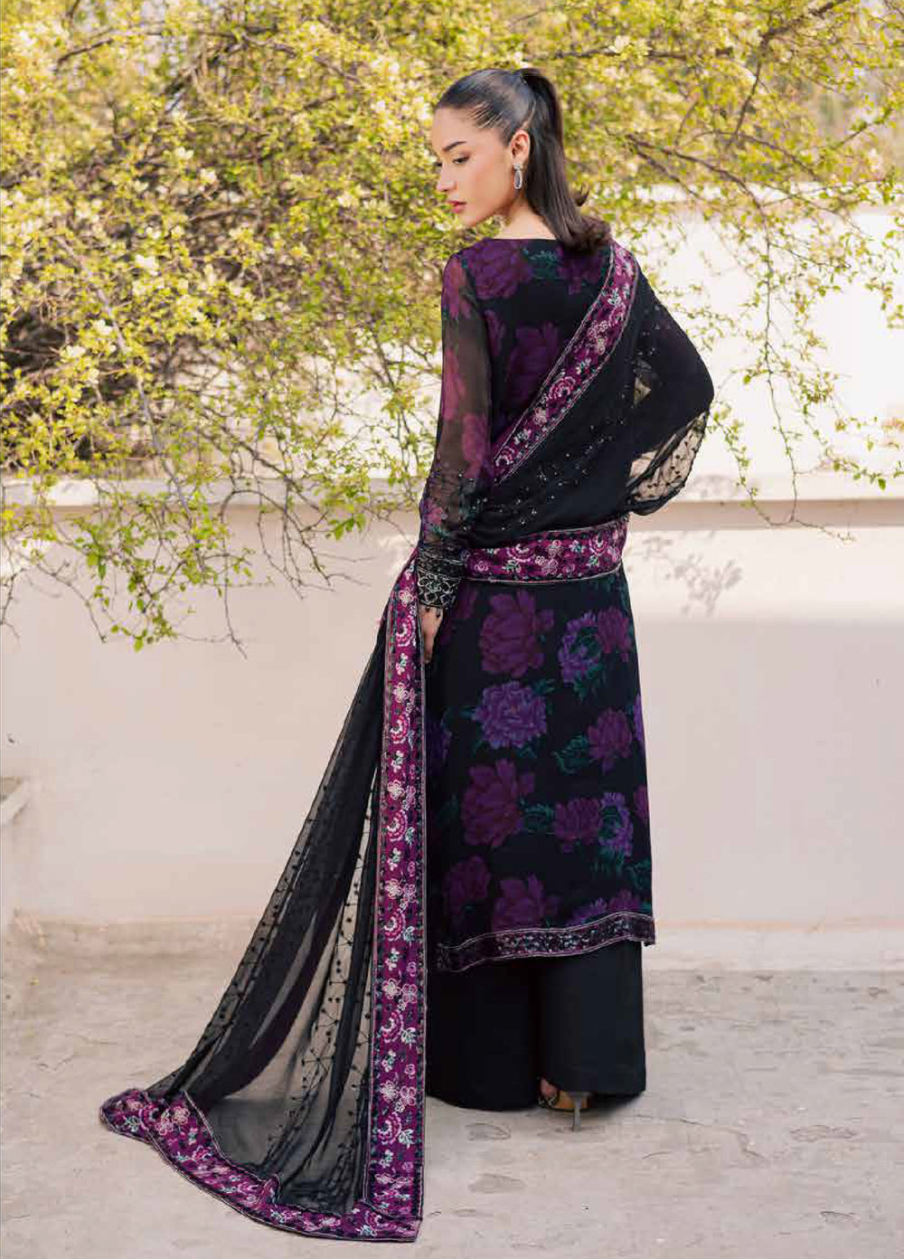 Heirloom by Daria Unstitched Embroidered Chiffon 4 Piece Suit DC26UCH DA-56 - Festive Collection