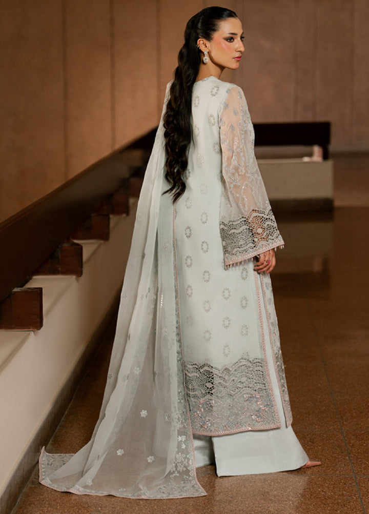 Lazawal by Lavish Premium Unstitched Embroidered Chiffon 3 Piece Suit LVP26UCL Mint Mirage - Festive Collection