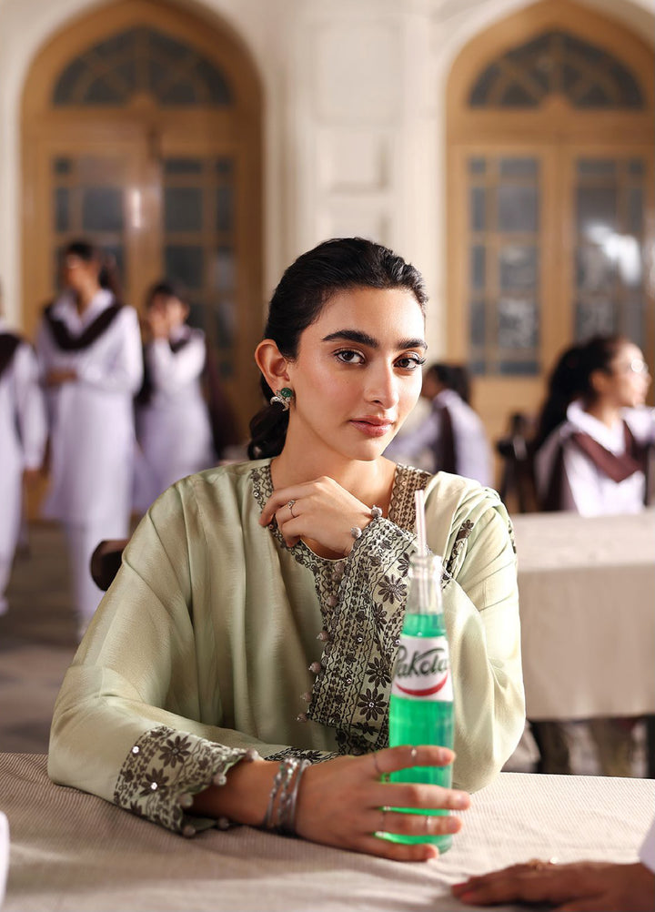 Cross Stitch Unstitched RTS Marina Embroidered Suits 3 Piece CS25MW D-05  Basil Hues - Winter Collection