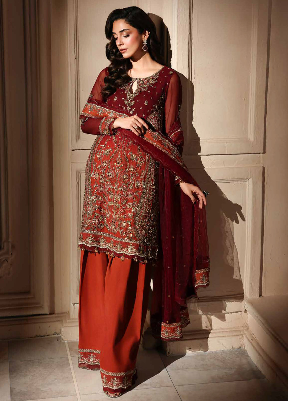 Dastan E Jashan by Charizma Unstitched Embroidered Chiffon 3 Piece Suit CHR26UDJ DJW6-08 - Festive Collection