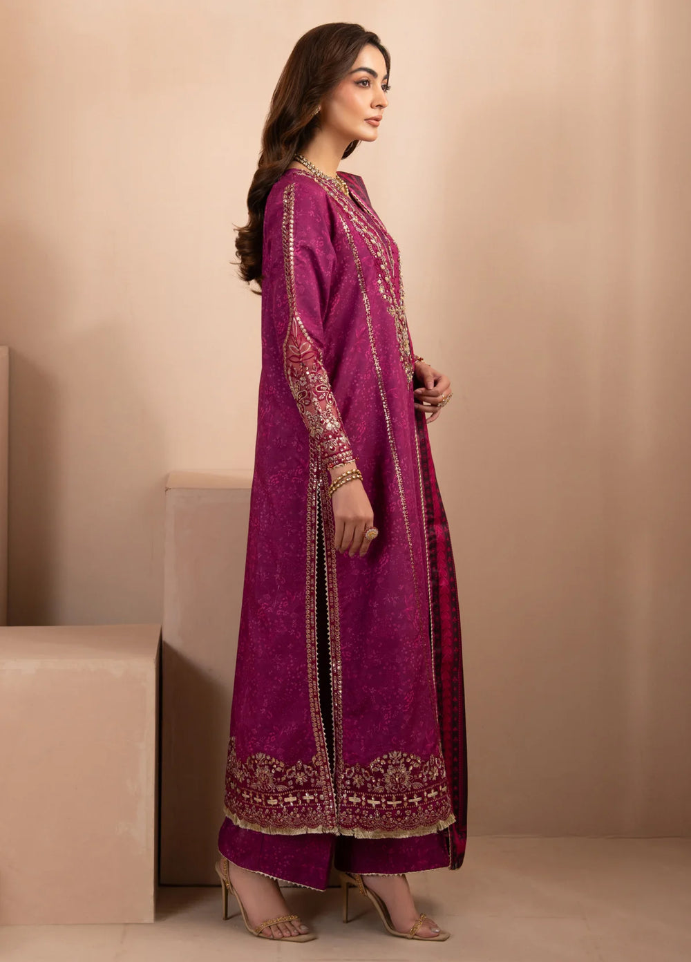 Deme by Xenia Formals Unstitched Embroidered Lawn 3 Piece Suit XE26UDF D-04 Amayah - Festive Collection