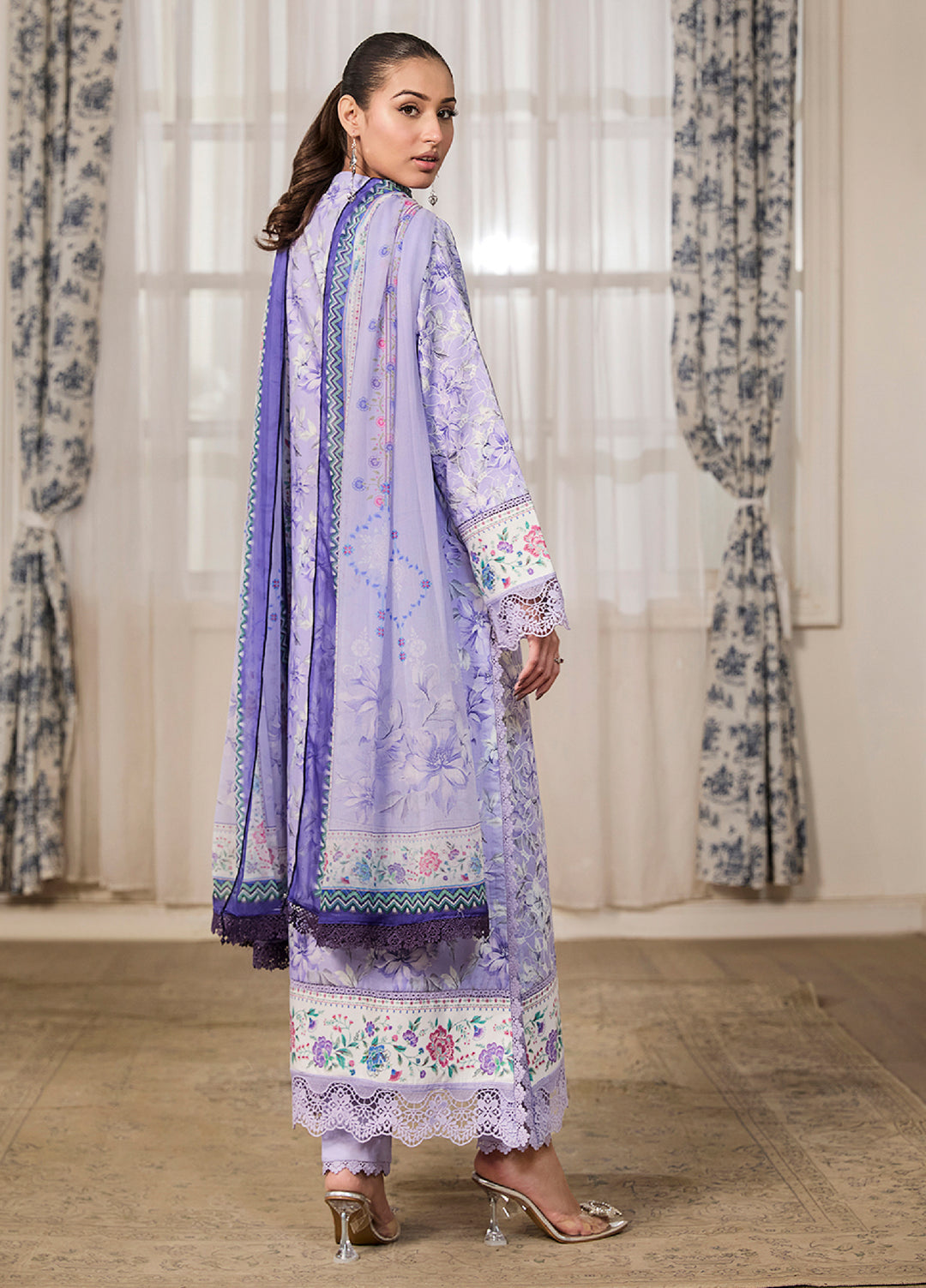 Raha Summer Prints by RajBari Unstitched Printed Lawn 3 Piece Suit RB26URVI D-6 - Summer Collection