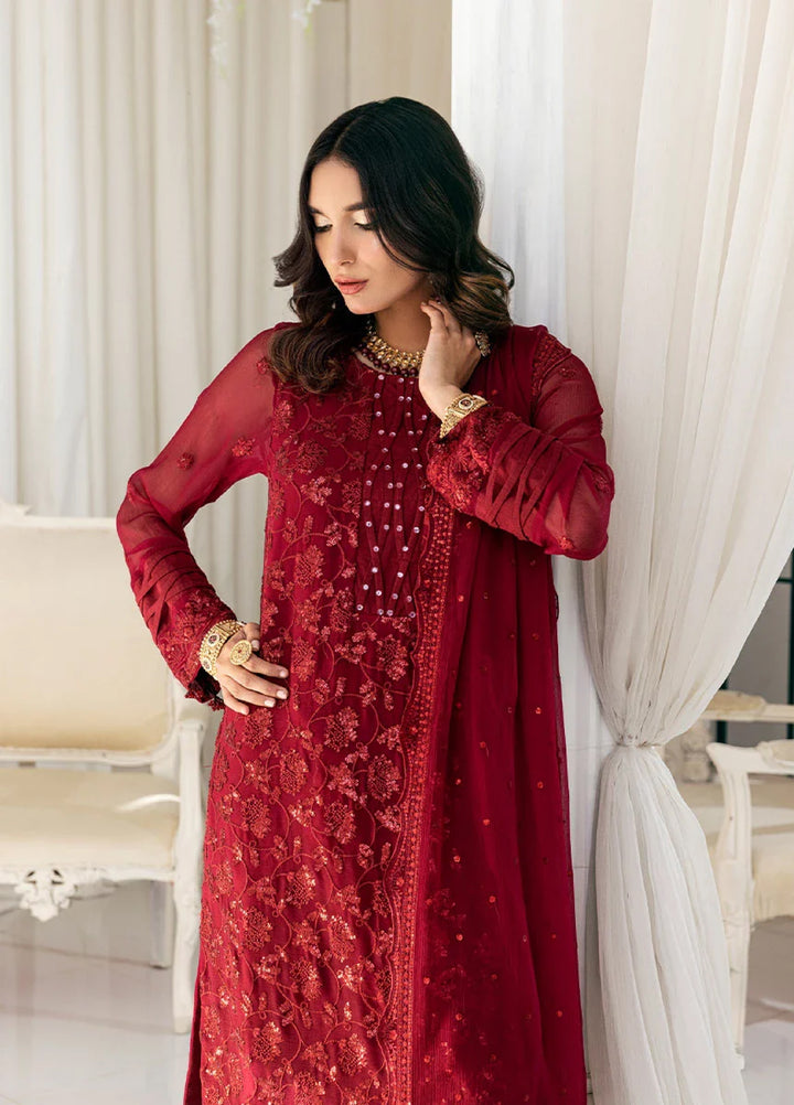 Signature by Salitex Embroidered Chiffon Suits Unstitched 3 Piece SUNS7CH026UT - Summer Collection