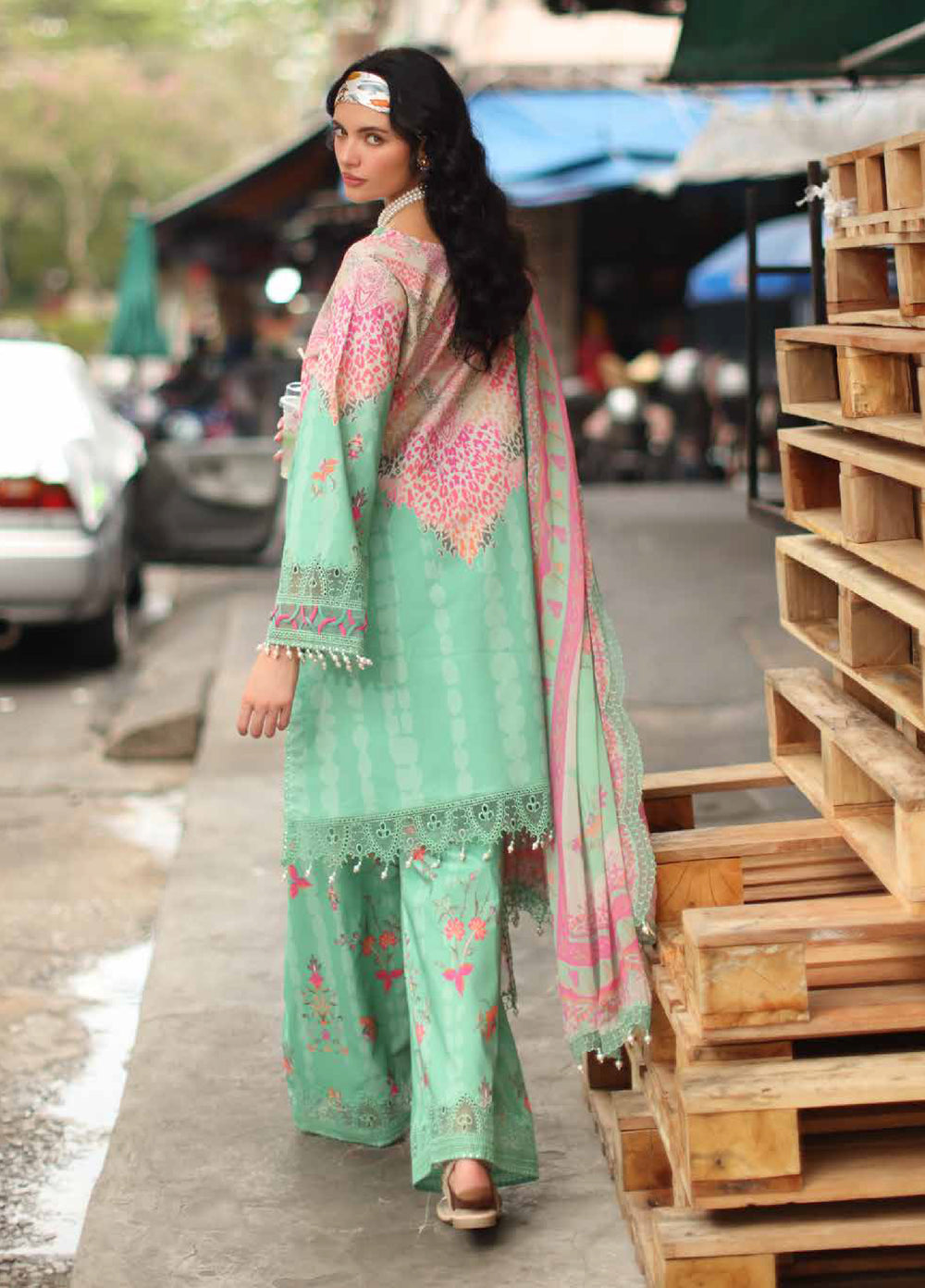 Signature by Charizma Unstitched Printed Lawn 3 Piece Suit CHR26USL CS6-05 - Summer Collection