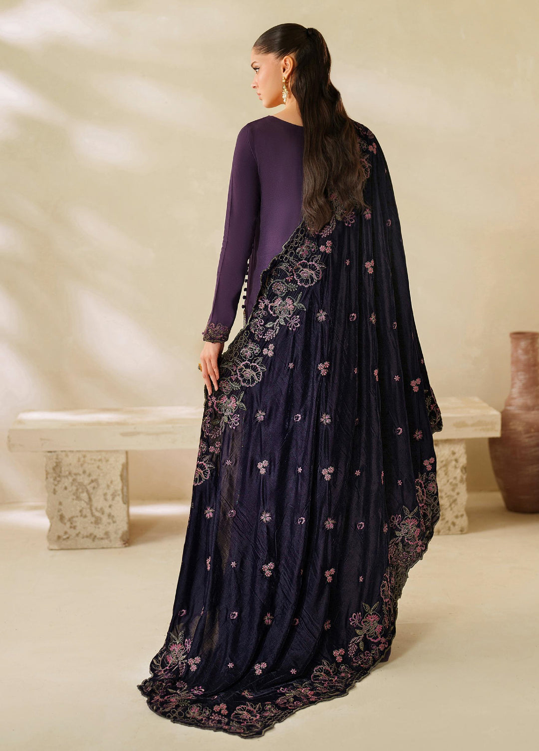 Zarif Velvet Shawls 1 Piece ZRF25VS ZRF-VS-04 - Festive Collection