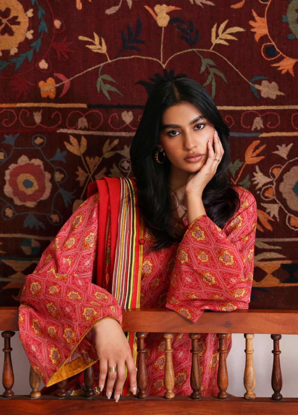 Amaya by Zaha Unstitched Printed Lawn 3 Piece Suit ZK26UAL Mehr APL26-07 - Casual Collection