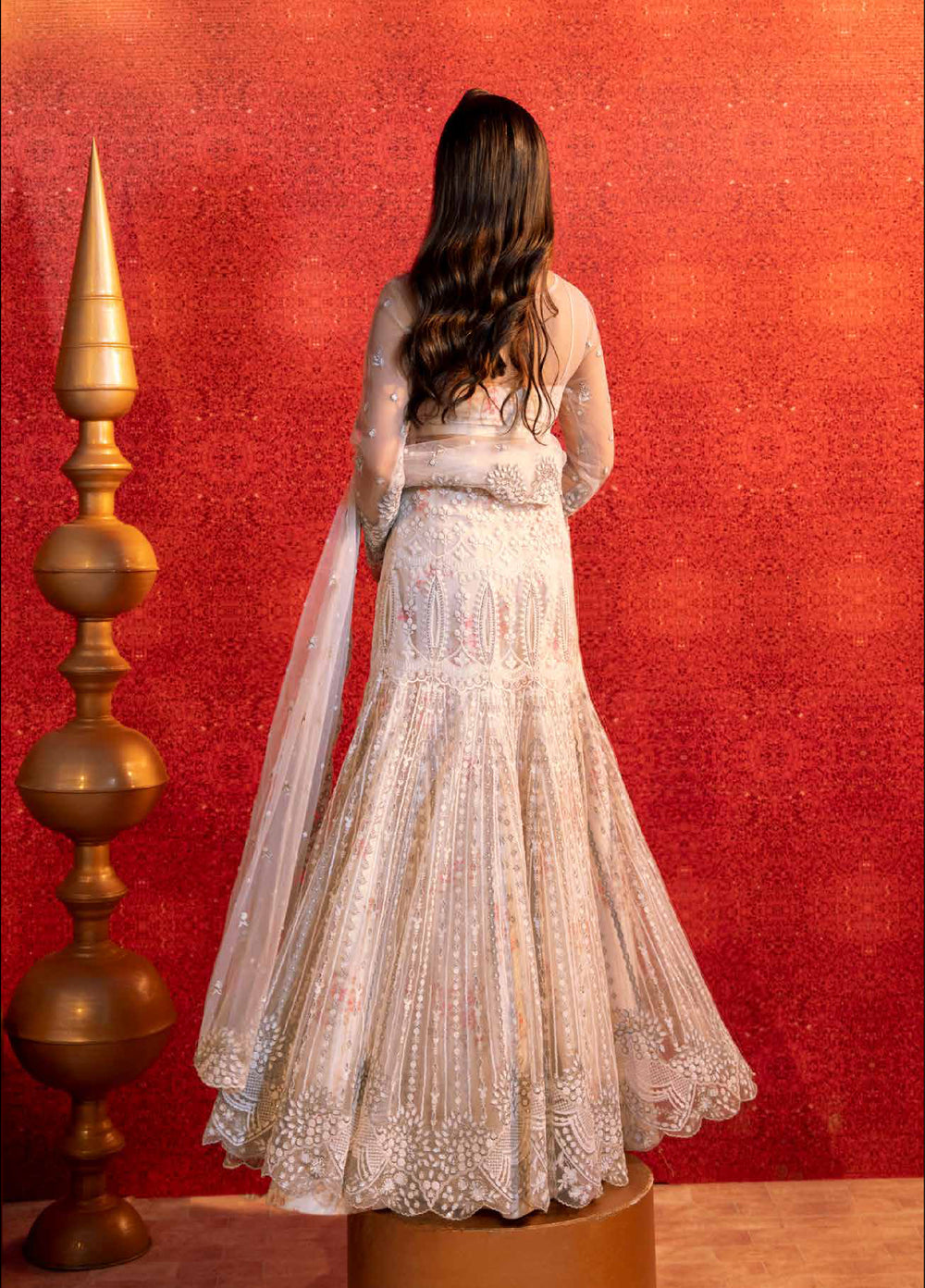 Zarmina by Zariya Unstitched Embroidered Bareeze Net 3 Piece Suit ZRY26UZ ZB50047 - Festive Collection