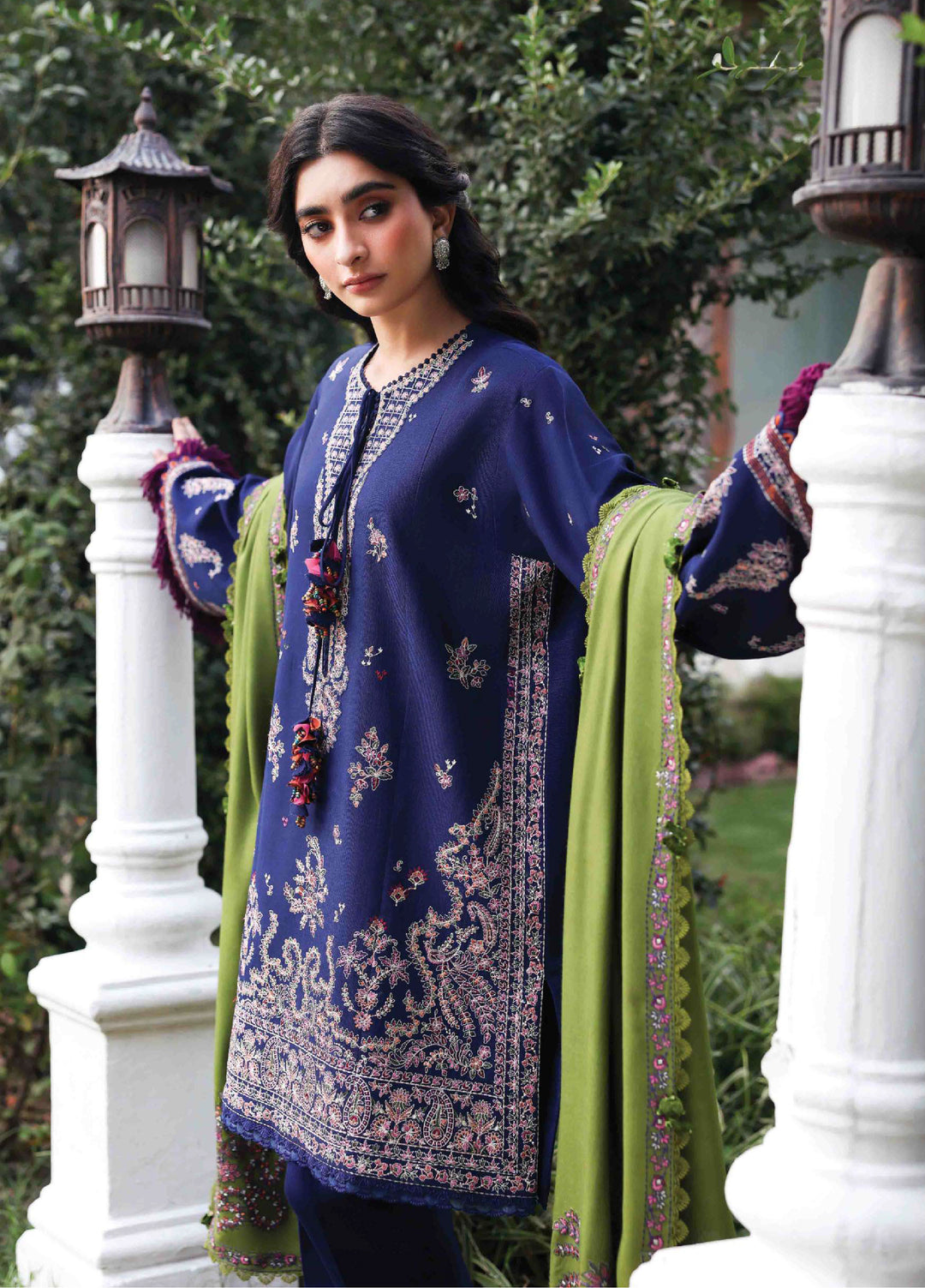 Amaris by Republic Womenswear Unstitched Luxury Shawl Khaddar Embroidered Suits 3 Piece RW25AS D-1 - Winter Collection