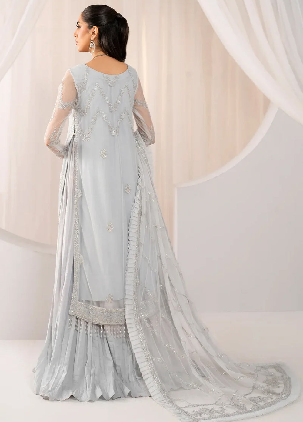 Zarif Women Unstitched Embroidered Net 3 Piece Suit ZR26UFC ZMU 03 DARIA - Festive Collection