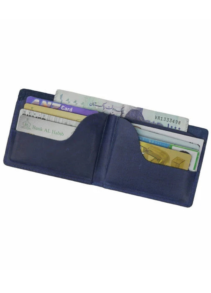 Vintage by Jild Mens Genuine Vintage Leather Wallet-BLUE BERRY S2 - Wallets Collection