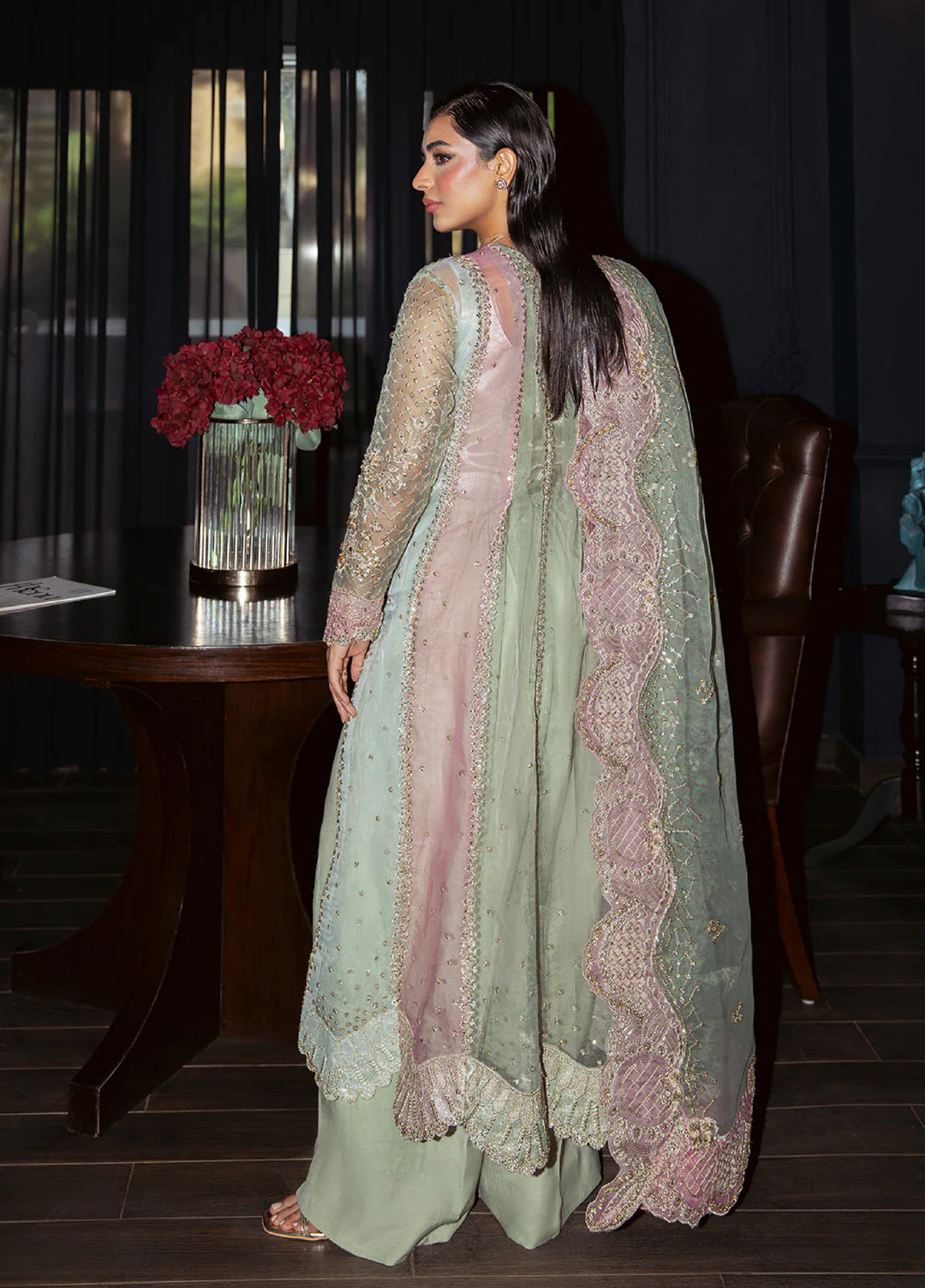 Pari Naaz by Neeshay Embroidered Net Suits Unstitched 3 Piece NSH25PW Meerab - Formals Collection