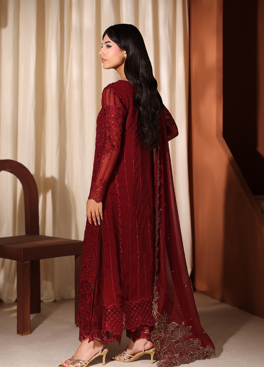 Azure Unstitched Embroidered Chiffon 3 Piece Suit AZ26ULC Cherry Blossom - Festive Collection
