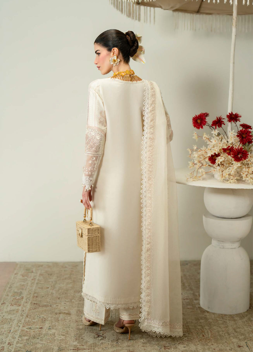 Blooming Flower by Zariya Unstitched Embroidered Lawn 3 Piece Suit ZRY26ULB ORSA ZB-60105 - Festive Collection