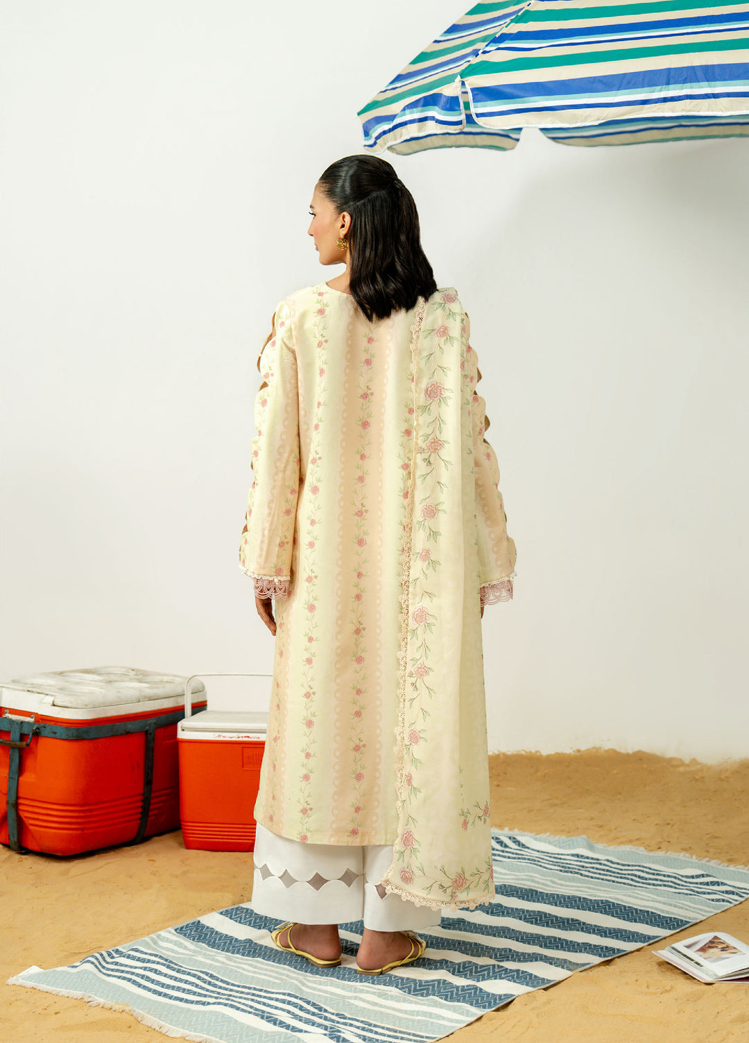 Sundaze by Zarposh Unstitched Printed Lawn 3 Piece Suit ZR26USL MARZIPAN - Festive Collection