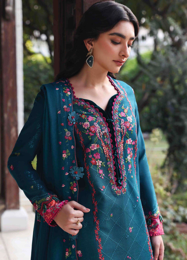 Amaris by Republic Womenswear Unstitched Luxury Shawl Khaddar Embroidered Suits 3 Piece RW25AS D-9 - Winter Collection