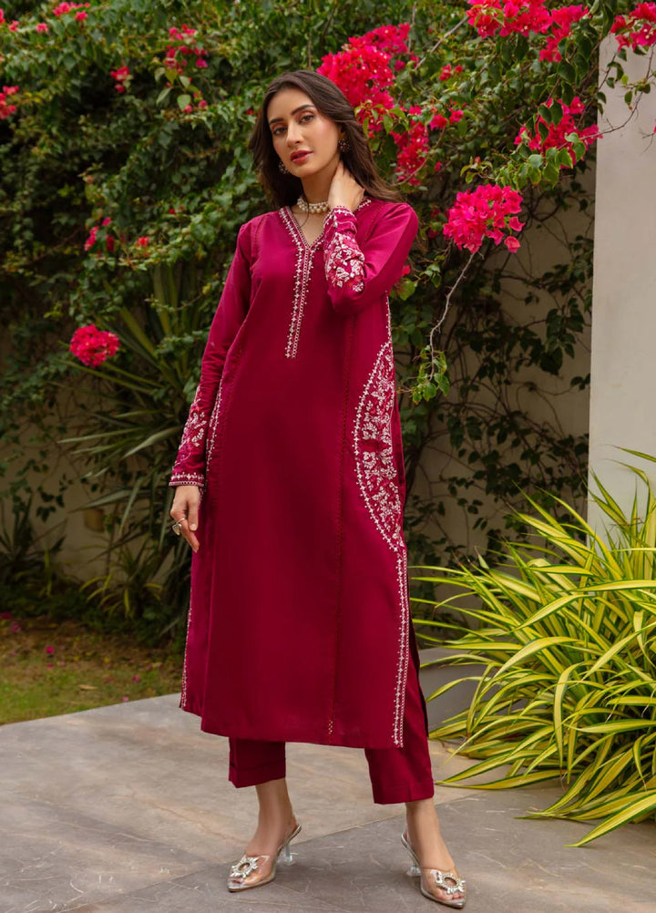 Rang e Bahar by Tng Women Pret Embroidered 2 Piece Crimson - Winter Collection