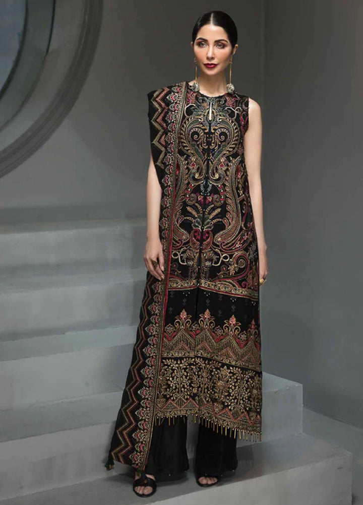 Jazmin Unstitched Embroidered Chiffon 3 Piece Suit 07-Reine De Nuit Festive Collection