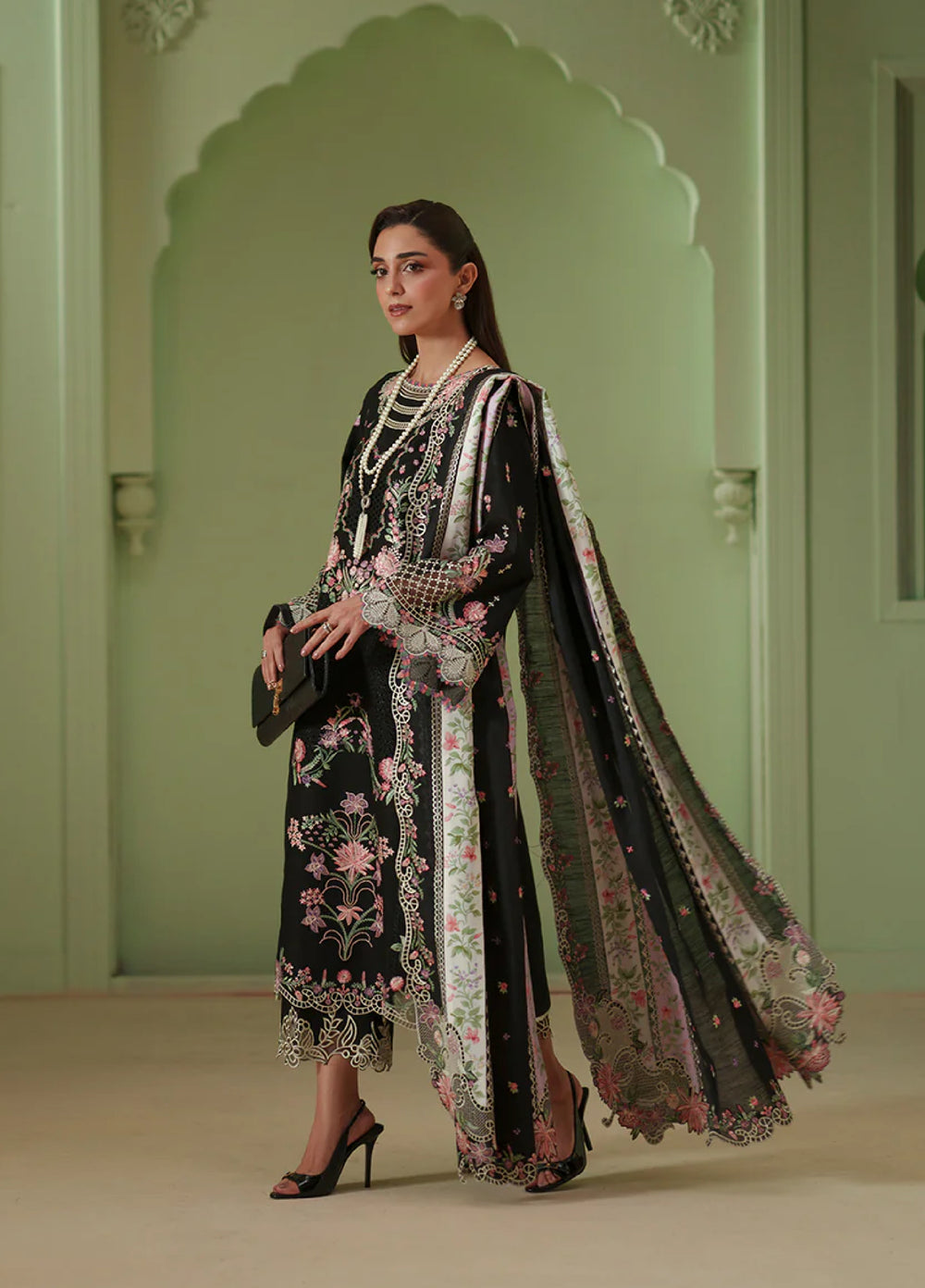 Mashriq by Bin Ilyas Unstitched Embroidered Lawn 3 Piece Suit BI26UML D112B - Festive Collection