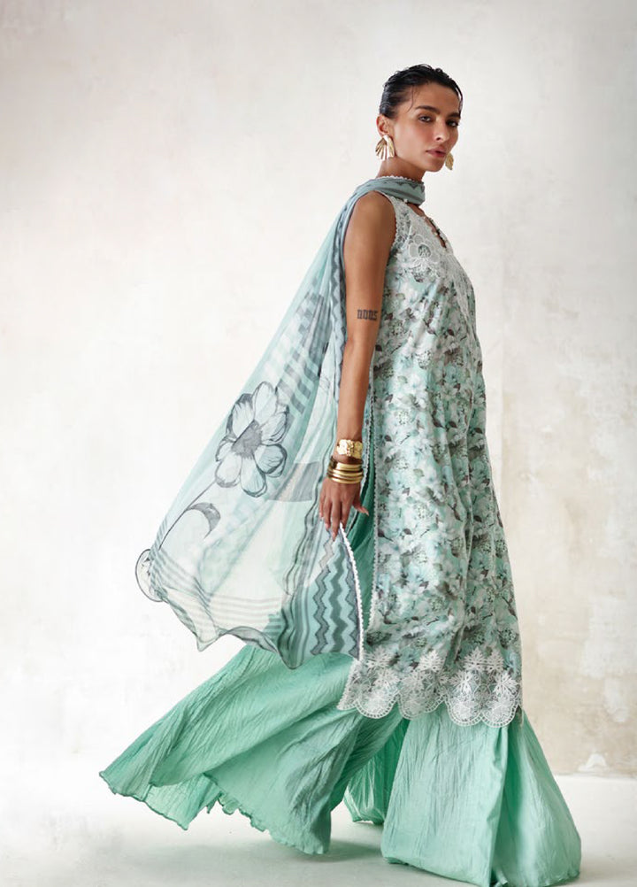 The Luxe by Gul Ahmed Unstitched Embroidered Lawn 3 Piece Suit GA26ULL Azure Jade BM 62069 - Casual Collection