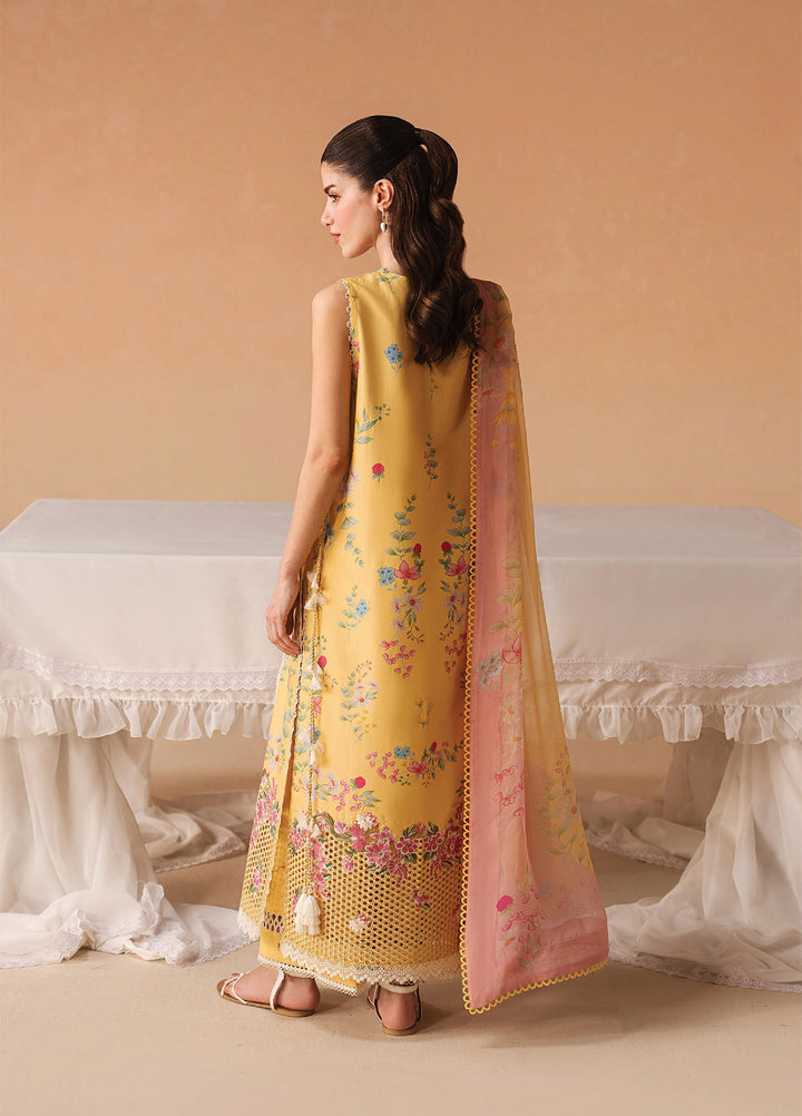 Haze A Prints by Afrozeh Unstitched Printed Lawn 3 Piece Suit AF26UAP Evania Yellow FWU-102 - Summer Collection