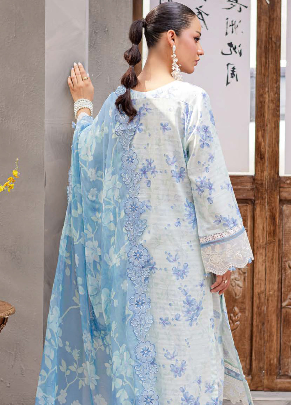Bloom by Nureh Unstitched Embroidered Lawn 3 Piece Suit NU26UBL BL-09 - Festive Collection