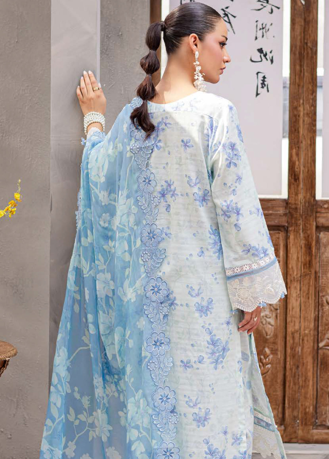 Bloom by Nureh Unstitched Embroidered Lawn 3 Piece Suit NU26UBL BL-09 - Festive Collection