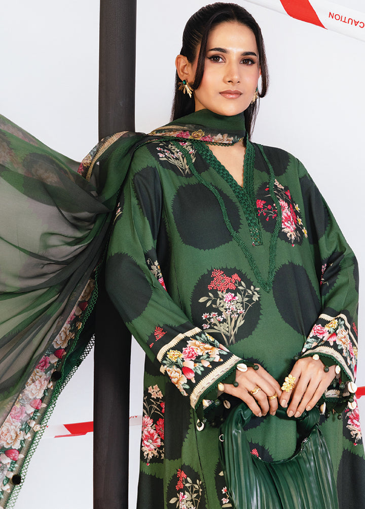 M Basics By Maria B Unstitched Digital Printed Linen 3 Piece MB25UW 1107-A - Winter Collection