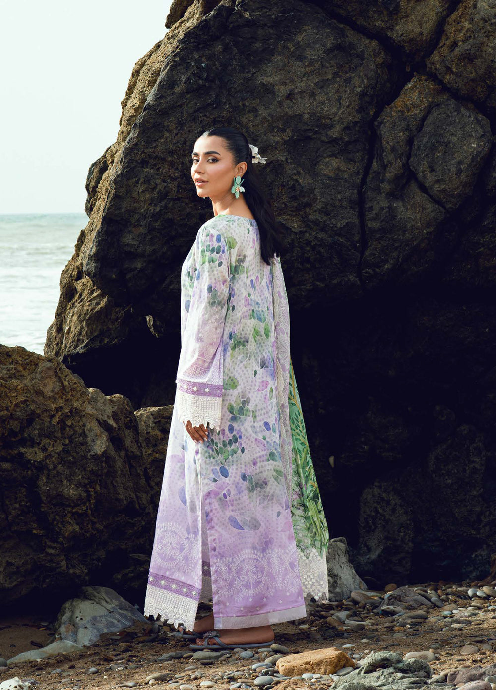 Gardenia by Nureh Unstitched Embroidered Lawn 3 Piece Suit NU26UGL NSG-200 - Summer Collection