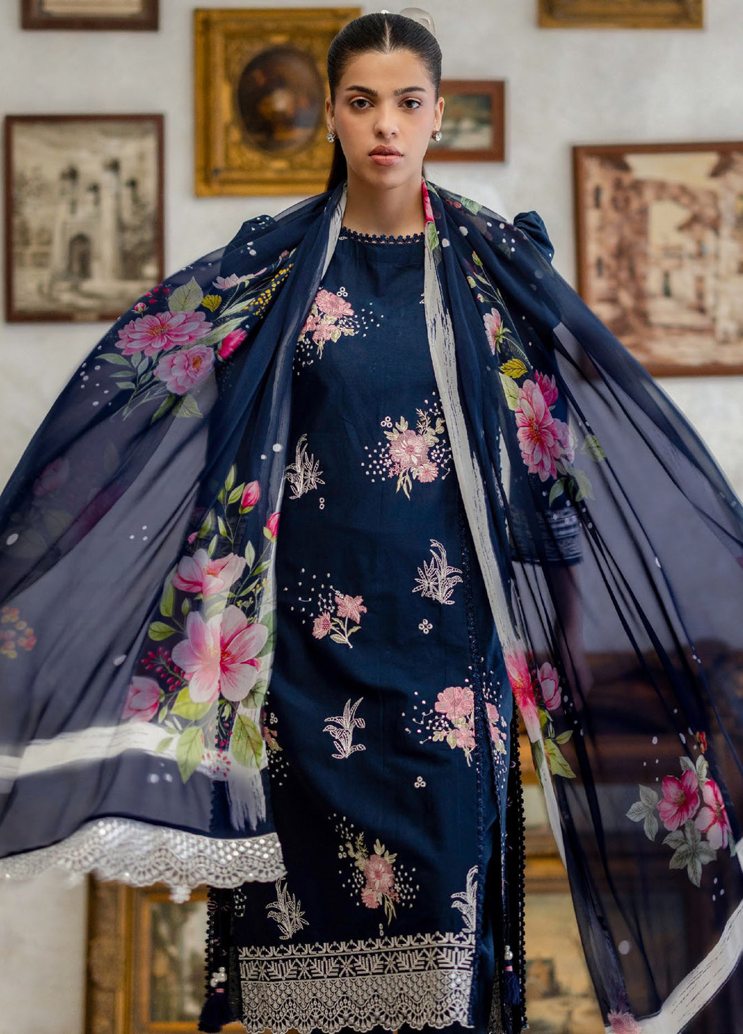 Freesia by Gul Ahmed Unstitched Embroidered Lawn 3 Piece Suit GA26UFL PM-62043 - Summer Collection