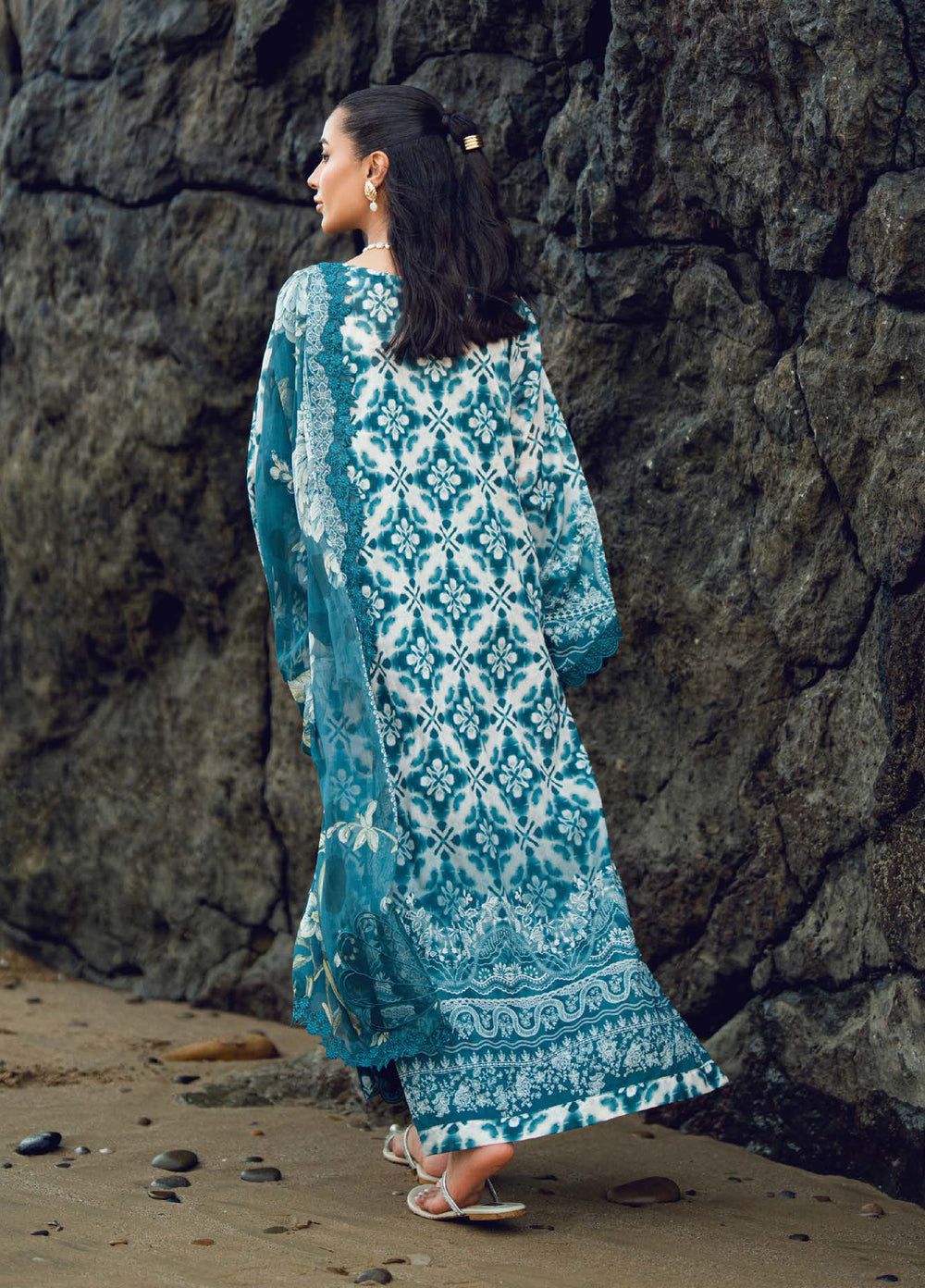 Gardenia by Nureh Unstitched Embroidered Lawn 3 Piece Suit NU26UGL NSG-204 - Summer Collection