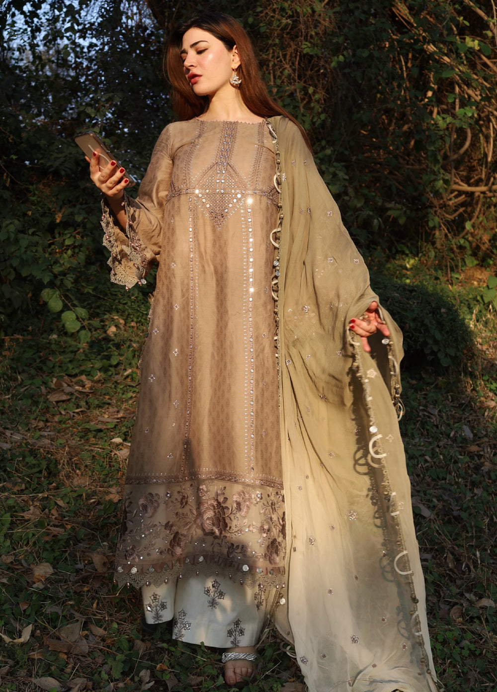 Maria B Unstitched Embroidered Luxury Lawn 3 Piece Suit MB26UEL 2A - Eid Collection