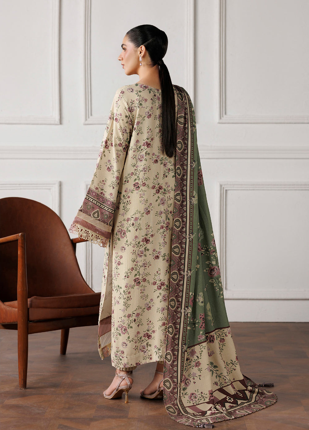Kaya by Daria Unstitched Embroidered Karandi 3 Piece Suit DN26UKK DA-124 - Casual Collection