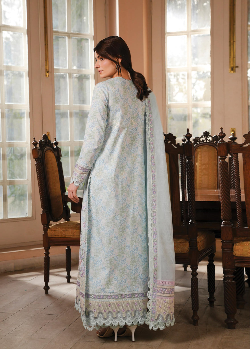 Florette by Afrozeh Unstitched Embroidered Lawn 3 Piece Suit AF26UFL D-08 FABLE - Festive Collection