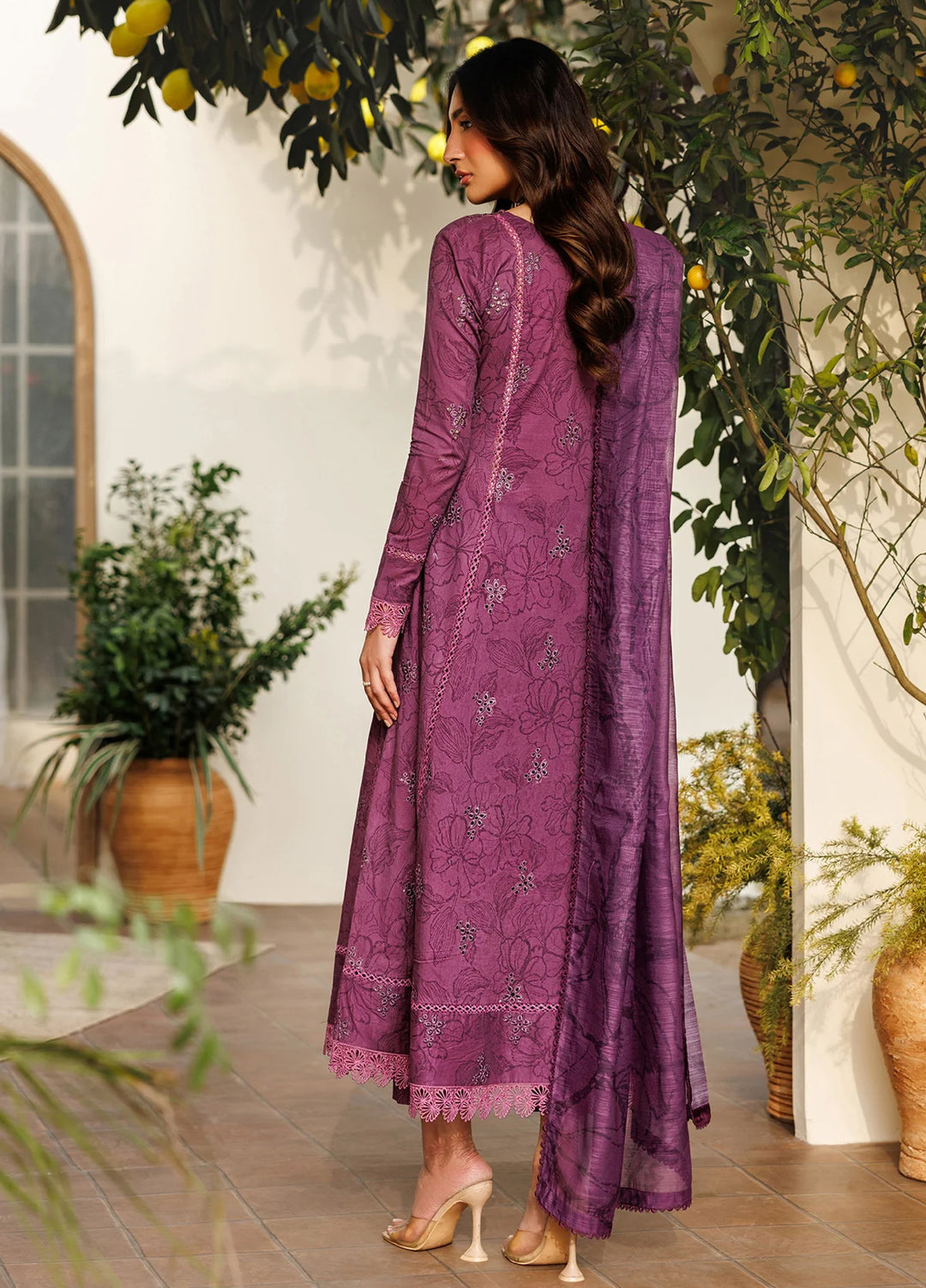 Amani by Zarif RTW Embroidered Lawn 3 Piece Suit ZR26PAL Tiren - Eid Collection