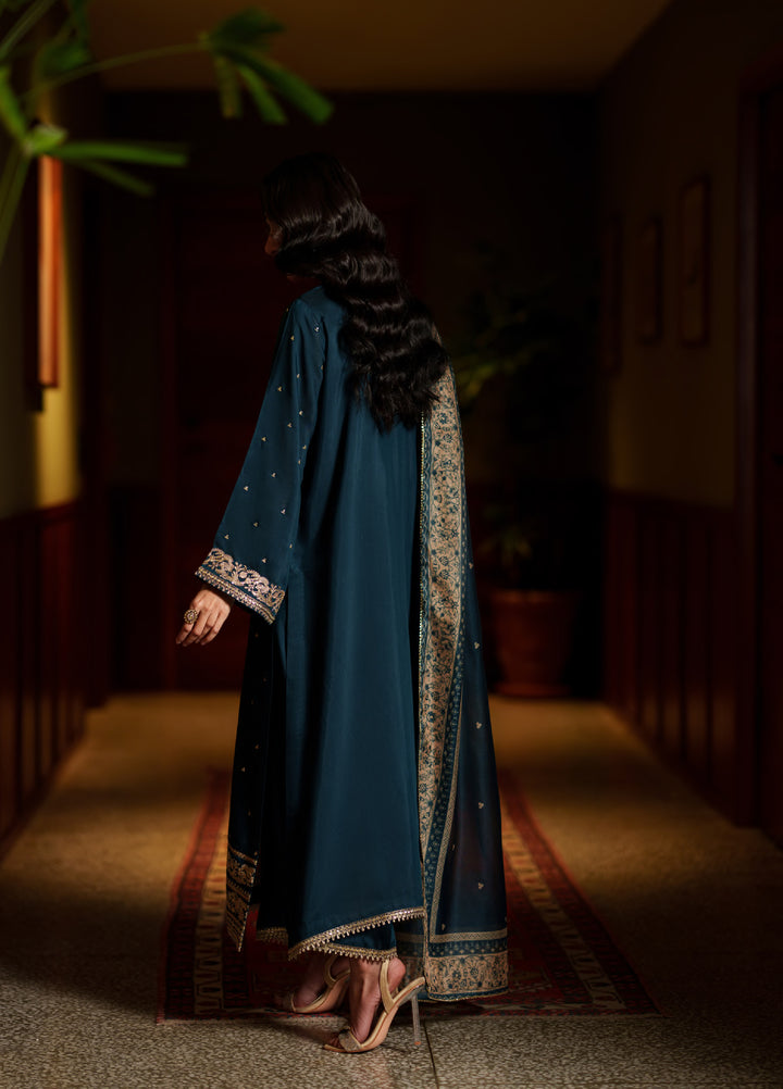 Elara by Casuallite RTW Embroidered Silk Viscose 3 Piece Suit CL26PSE D2 Opaline - Festive Collection