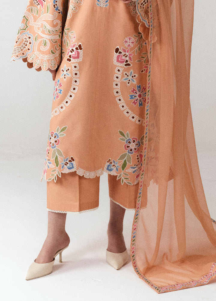 Jugnu by Hussain Rehar Unstitched Embroidered Cotton 3 Piece Suit HR26UCJ Nila JUG-LD D#1283 - Eid Collection
