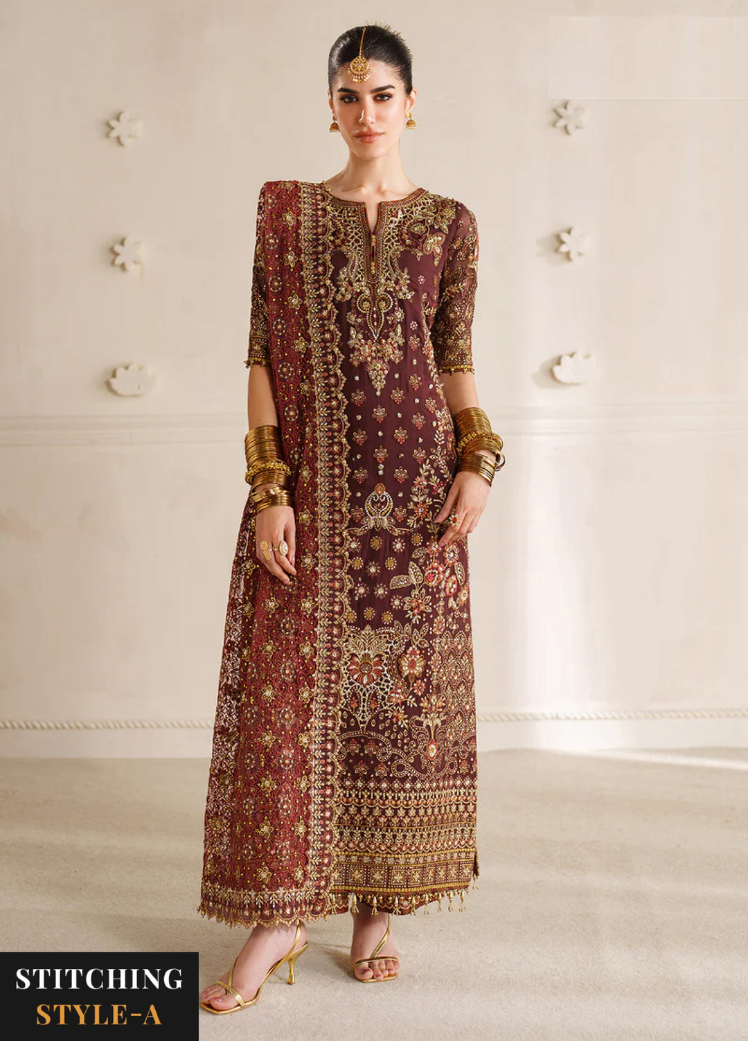 Chantelle by Baroque Unstitched Embroidered Organza 3 piece BQ25CF V14- D 07 - Formals Collection