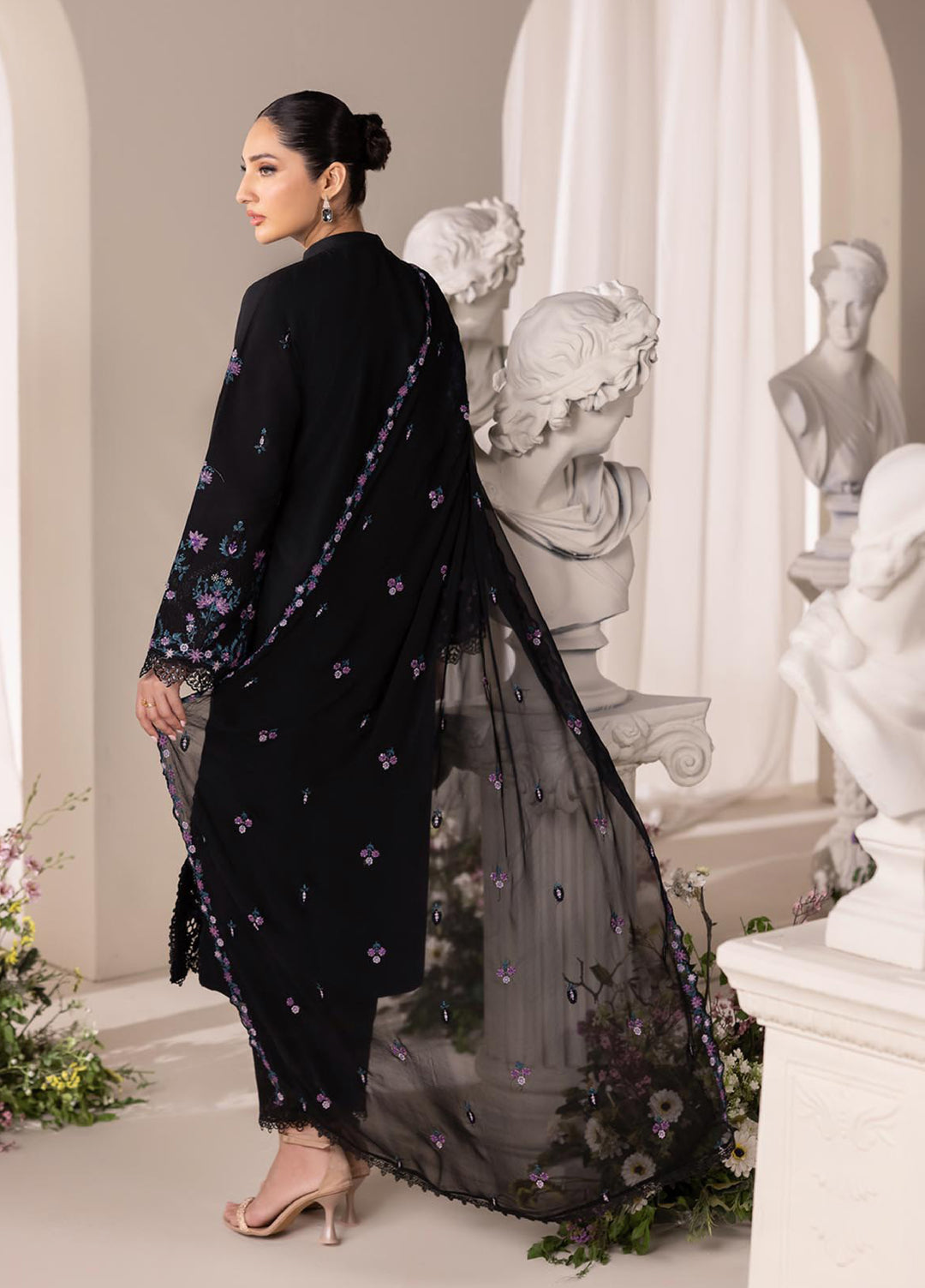 RajBari Exclusive Unstitched Embroidered Lawn 3 Piece Suit RB26UE D-1 - Summer Collection